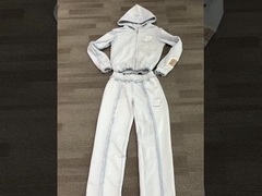 Custom Y2K beschnitten Hoodie und Sweatpants zwei Stück Set Frauen