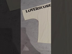 Custom Printed Premium 240 Gsm Baumwolle T-Shirts Crew Hals Überdimensionen Schnitt Roh Hem Box geschnitten T-Shirt