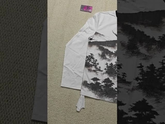 Individueller Grafikdruck Crewneck Drop Shoulder Oversized Heavyweight 100% Baumwolle Langarm-T-Shirt