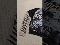 Hochwertiges Custom Heavy Cotton DTG Druck Doppelschicht Langärme T-Shirt für Männer Bildschirmdruck D