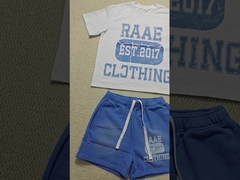 Individuelles Sommer-Streetwear 2-teiliges Jogginganzug-Set 100% Baumwolle Trainingsanzug für Herren Siebdruck DTG-Druck Sho