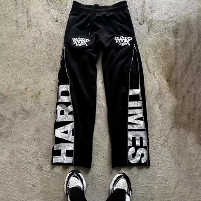 kaufen Zip Up Side Baumwolle Französisch Terry Herren Sweatpants mit elastischer Taille und Reißverschluss online manufacture