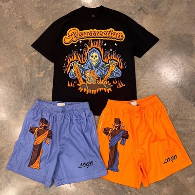 kaufen Individuelle Etiketten Herren 2 Stück Mesh Shorts Custom Shirt und Shorts in 100% Baumwolle online manufacture