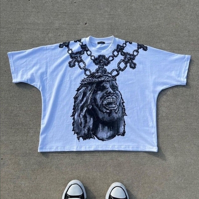 kaufen Street Wear Grafikdesign 300Gsm Mann Übergroßes beschnittenes T-Shirt online manufacture