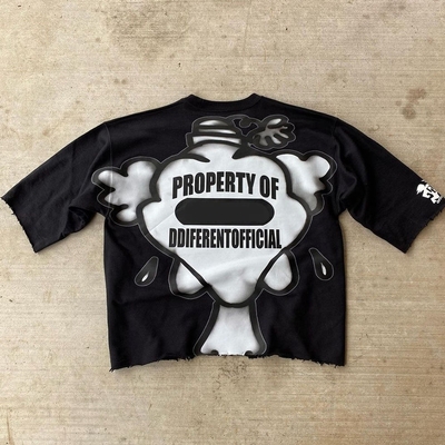 kaufen 220 Gramm Stoff Gewicht Männer Roh Hemm Boxy Männer übergroße geschnitten T-Shirt online manufacture