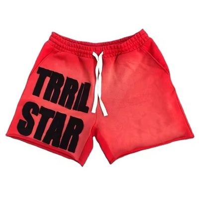 kaufen Steinwaschen Sonne verblasst Joggen Vintage Distressed Säure Waschen Shorts angepasste Etiketten online manufacture