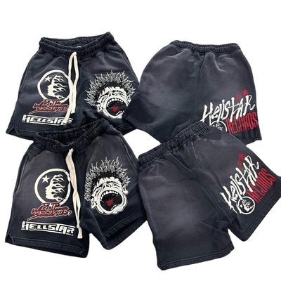 kaufen Vintage gewaschene Baumwolle Männer Sonnenfade Shorts mit Ziehseil Schließung und Custom Print online manufacture