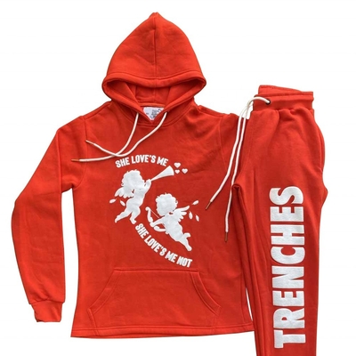 kaufen Hoodies Unisex Silk Screen gedruckte Trainingsanzug Männer Sweatshirt 3D Puff Print Hoodie Trainingsanzug online manufacture