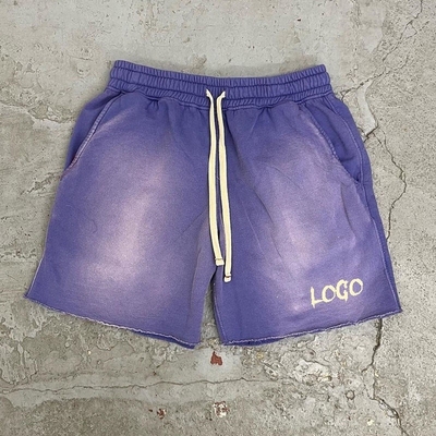 kaufen Elastische Taille Seil Gürtel Fleece Sonne verblasste Schweiß Shorts für Männer Sommer Jogging Stil online manufacture