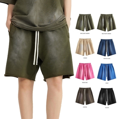 kaufen Sommer 2024 Vintage Cut für Männer Französisch Terry 440G Schwergewichts Baumwolle Sonne verblasste Shorts online manufacture