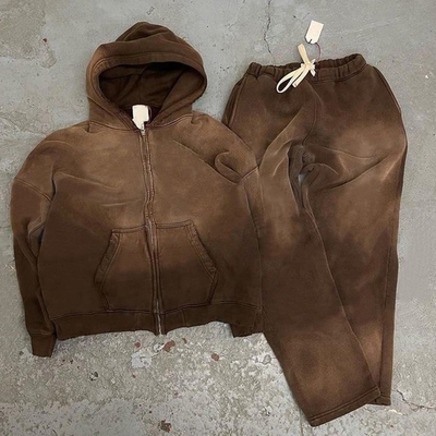 kaufen Stylische Baumwollhosen für Männer mit Reißverschluss, Sonnenuntergang, Hoodie und Sweatpants zum Joggen online manufacture