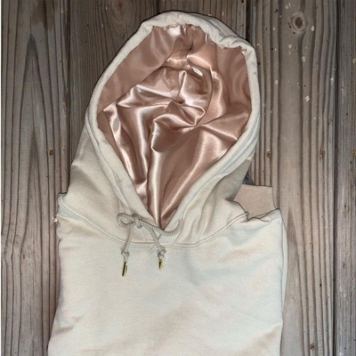 kaufen Golffleece ausgekleidete Kapuzen-Sweatshirt Seiden Hoodie Zipp Pullover Regularer Ärmel Stil Satin Auskleidung online manufacture