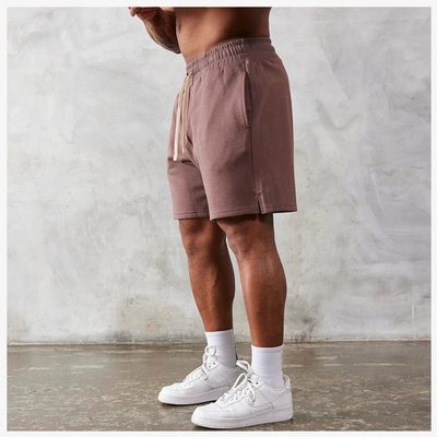 kaufen Relaxed Fitness Vintage Baumwolle Polyester Französisch Terry Acid Waschen Schweiß Shorts für Männer online manufacture