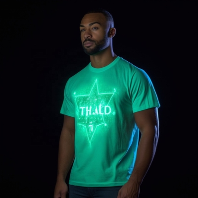 kaufen Custom Printing Baumwolle reflektierende Muskeln fit T-Shirt für Männer im Dunkeln leuchten online manufacture