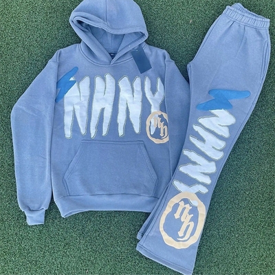 kaufen Custom 3D Puff Print Sweatsuits Set Hoodie und Baumwoll Jogger für Männer S-6XL online manufacture