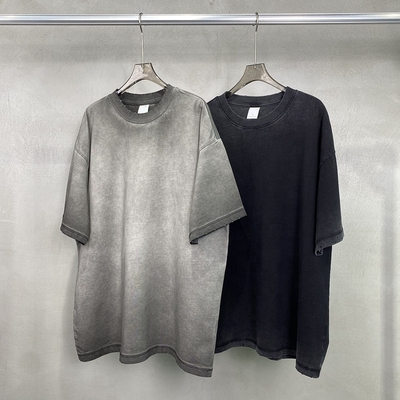 kaufen Vintage Distressed Heavyweight Baumwolle Leer T-Shirt übergroße Männer mit 1000 Menge online manufacture