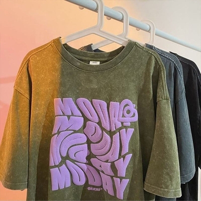 kaufen Boxy Fit Vintage Säure Waschen Bedrängte Übergroße Drop Schulter T-Shirt S-5XL oder Custom online manufacture