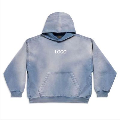 kaufen Vintage übergroße geschnittene Sonne verblasst Krawatte Farbstoff Säure Waschen Hoodie kundenspezifische Streetwear Männer online manufacture