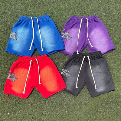 kaufen Maßgeschneiderte Grafik Französisch Terry Baumwolle Designer Übergroße Waschen Säure Waschen Shorts online manufacture