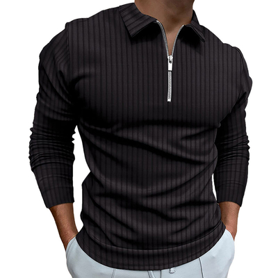 kaufen Custom Polo T-Shirt für Männer Luxus Halbverschluss Hochhals Gürtel Business Casual T-Shirts online manufacture