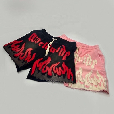 kaufen Custom Sonnenverblendete Baumwolle Französisch Terry Applique Stickerei Säure Waschen Männer Sweater Shorts online manufacture