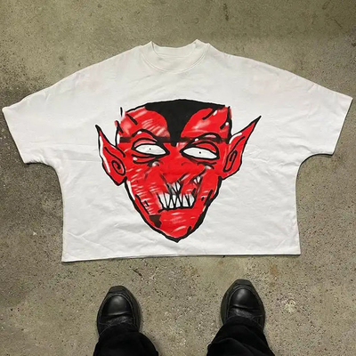 kaufen Kurzärmeliges, maßgeschneidertes, schweres Bildschirmdrucken, Baumwoll-T-Shirt für Männer für Straßenbekleidung online manufacture