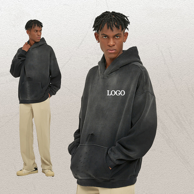 kaufen Custom Mens 360 Gsm Französisch Terry Übergrößeres leeres Hoodie mit Unterstützung Grafikdesign online manufacture