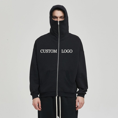 kaufen Kapuzierter Kragen Winter warme Baumwolle Terry Stickerei maskierte Ninja Hoodie für kalte Tage online manufacture