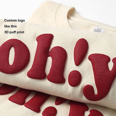 kaufen Herren-T-Shirt mit 3D-Puff-Druck und Custom-Logo in schwerem Gewicht 100% Baumwolle online manufacture