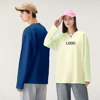 kaufen 250gm großes T-Shirt mit voller Ärmel für Männer Baumwolle Thermal Volllänger Ärmel Unisex Leer online manufacture
