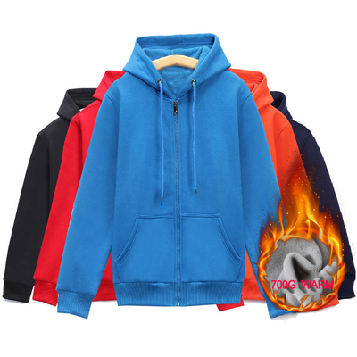 kaufen Vollzug mit Kapuze Unisex 700G Warm Winter Hoodies Solid Color Design online manufacture