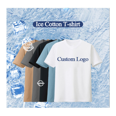 kaufen Cool Feeling Doppelseitiges T-Shirt aus Seide und Eissilke Baumwolle für Frauen Männer 6xl 5xl leere T-Shirts online manufacture