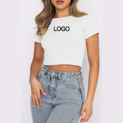 kaufen 2023 Summer Baby Tee Y2k Crop Tops Tee Shirt Sexy dünnes leeres Hemd für Frauen Größen M online manufacture