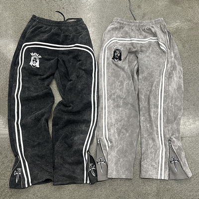 kaufen Französisch Terry Stoff Männer Flared Sweatpants mit Seitenverschluss von Herstellern angepasst online manufacture