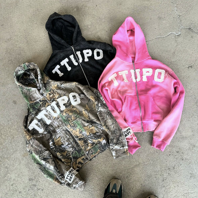 kaufen Männer-Zip-Up-Hoodie im Vintage-Stil mit Camo-Streit-Brädern online manufacture