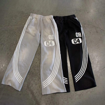 kaufen Windbreaker-Sweatpants für Männer mit hoher Taille mit Seitenstreifen und Custom Logo Design online manufacture