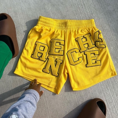 Personalisierte Etiketten Atmungsfähige Fit Casual Druck Jogger Sport Fitnessstudio Lauf Basketball Mesh Shorts für Männer