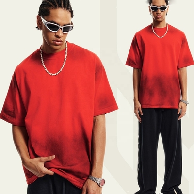 Männer Weiß Mock Neck T-Shirts 230 Gramm Stoff Gewicht Schnelle Trocknung Kühlung Straßenbekleidung