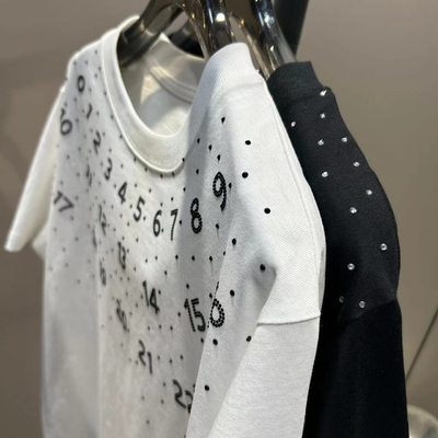 Übergroßes Vintage Schwergewicht Strass T-Shirt schwarz für Männer Frauen Custom 100% Baumwolle 260Gsm