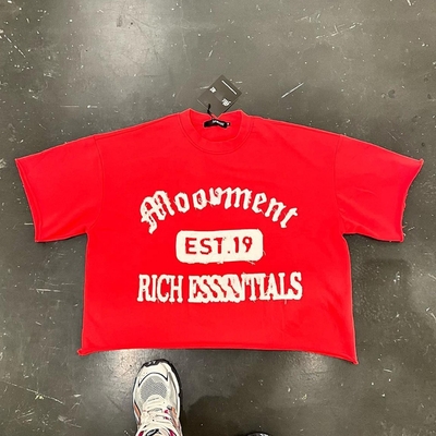 100% Baumwolle mit Applique-Brädern T-Shirt für Männer