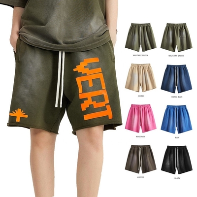 Jeans Säure Waschshorts Männer Frauen Sommer 440G Schwergewicht Schrägläufer Affenwasch Halbshorts