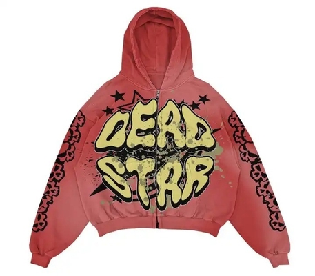 Custom Dtg Hoodie Druckmuster 3D-gedruckte Hoodie Crop Top bunte Straßenbekleidung