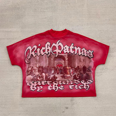 Schwergewichts-T-Shirt für Männer mit Schriftdruck
