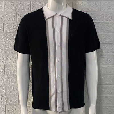 Sommer 2023 Slim Männers Kurzschuhe Lapel Farbe POLO Pullover mit Anpassung Stoff Typ
