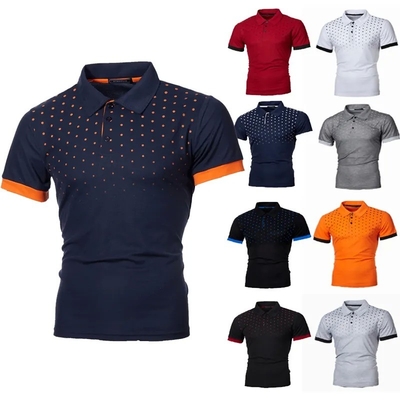 Support 7 Tage Probeaufgabe Lieferzeit Männermasken-Polo-Shirt mit Polka-Dot-Druck