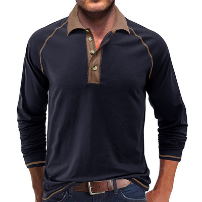 100% Baumwolle Langärme Polo-T-Shirts MACTING Custom Logo Stickereien Casual Golf Jersey