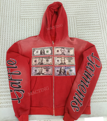 Vintage Säure Waschen Not Hoodie für Herbst Streetwear in 500 Gsm Französisch Terry