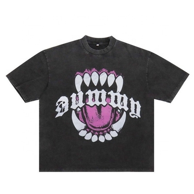 Acid Washed Design Vintage 200 Gsm Baumwoll-T-Shirts für Unisex in übergroßer Boxfit