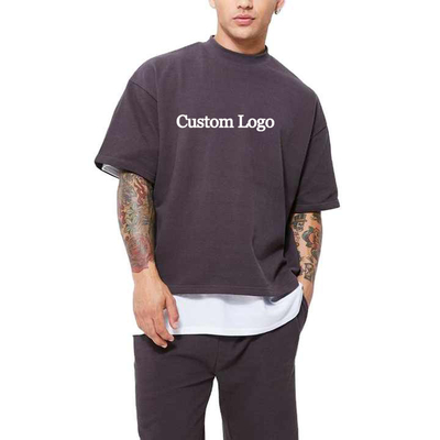 Männer 100% Baumwolle Boxy Fit Leeres T-Shirt Custom Tee Logo Straßenbekleidung Großkleidung S-5XL