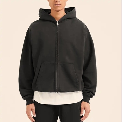 Männer Anti-Pilling Französisch Terry Baumwolle Streetwear Hoodies mit Custom Double Zippers
